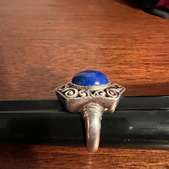 Sterling lapis ring - Picture 3 of 8